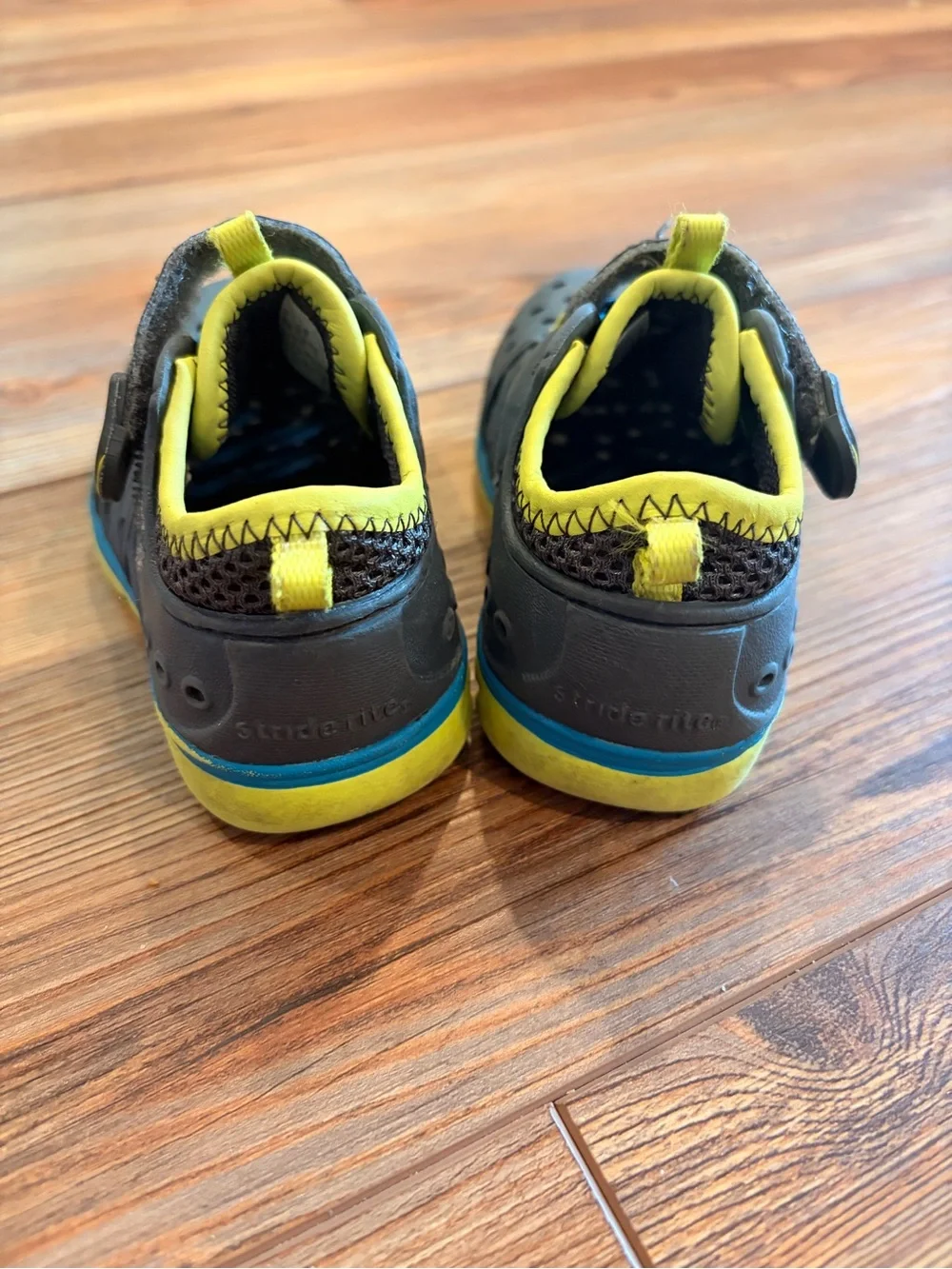 Stride Rite Gray and Yellow Kids Water Shoes